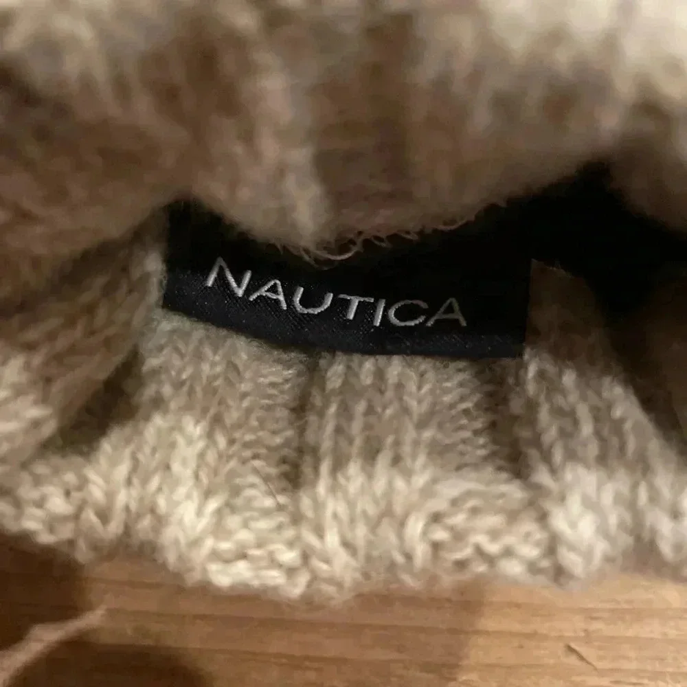 unisex Nautica XL Wool with leather patch gloves warm/winter